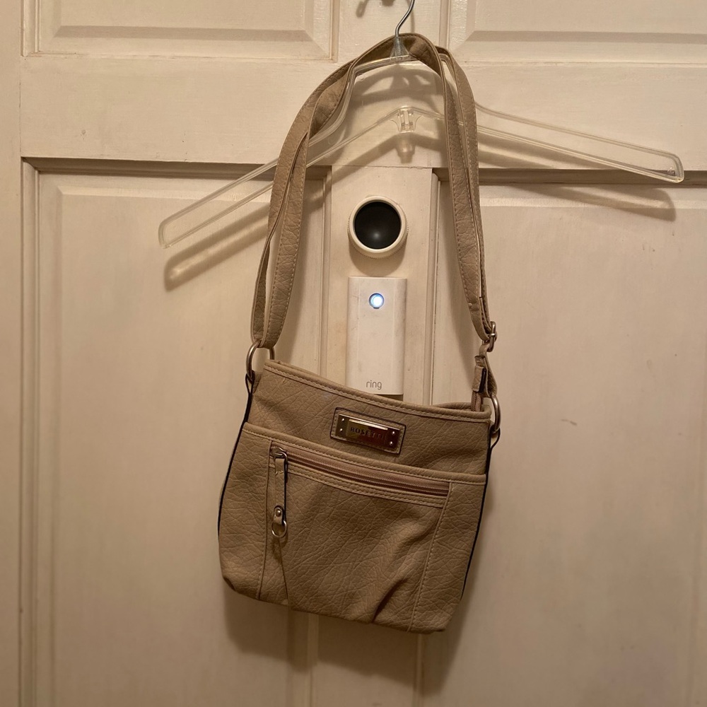 Rosetti Cream Crossbody Bag with Adjustable Strap
